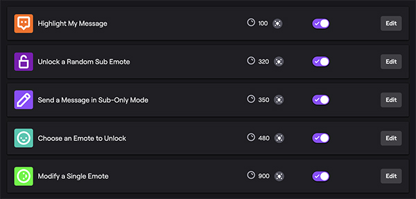 Default Channel Points