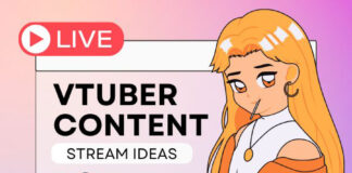 VTuber Content Ideas – Fun Stream Segments that Shine An infographic listing VTuber content ideas and VTuber stream ideas. They are separated into Special Stream Events like debuts and subathons, then Common VTuber Stream Segments, then Fun Solo Stream Ideas, then Collab Stream ideas between VTubers or VTuber and IRL streamers.